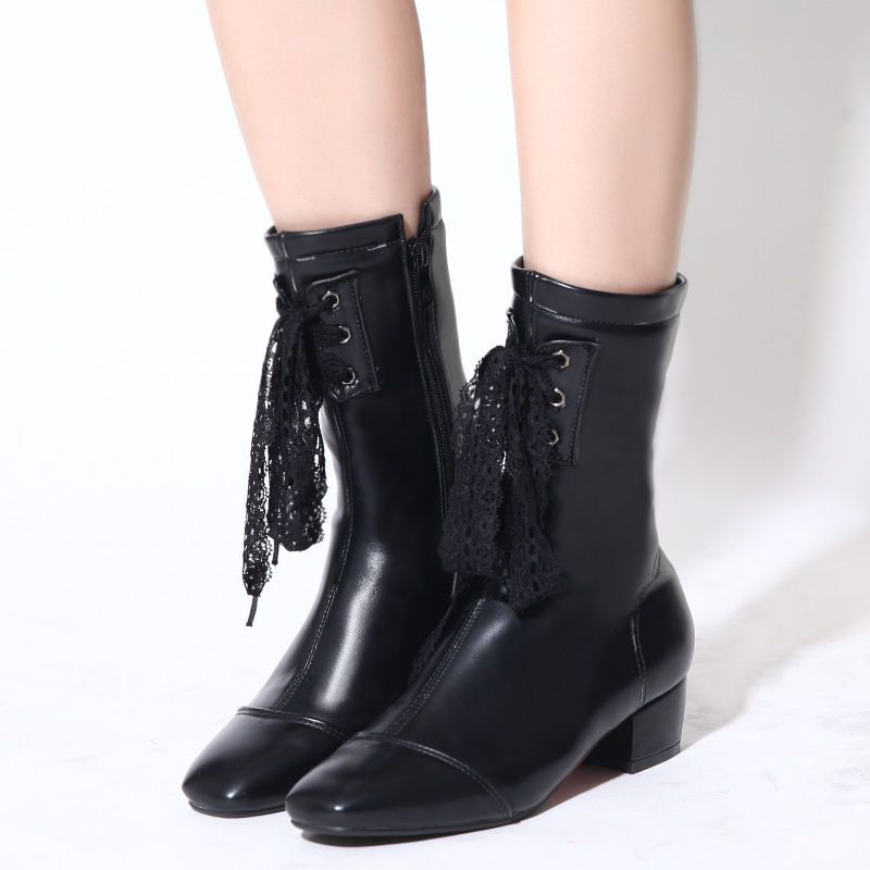square toe calf boots