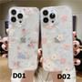 Clear Floral Phone Case For iPhone 12/12 Pro, 12 Pro Max, 13, 13 Pro, 13 Pro Max, 14, 14 Plus, 14 Pro, 14 Pro Max, 15, 15 Pro, 15 Pro Max