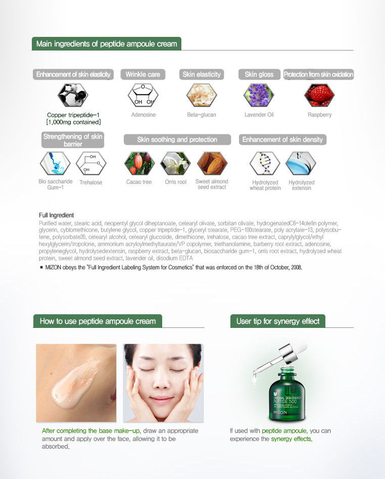 mizon peptide ampoule cream kullananlar