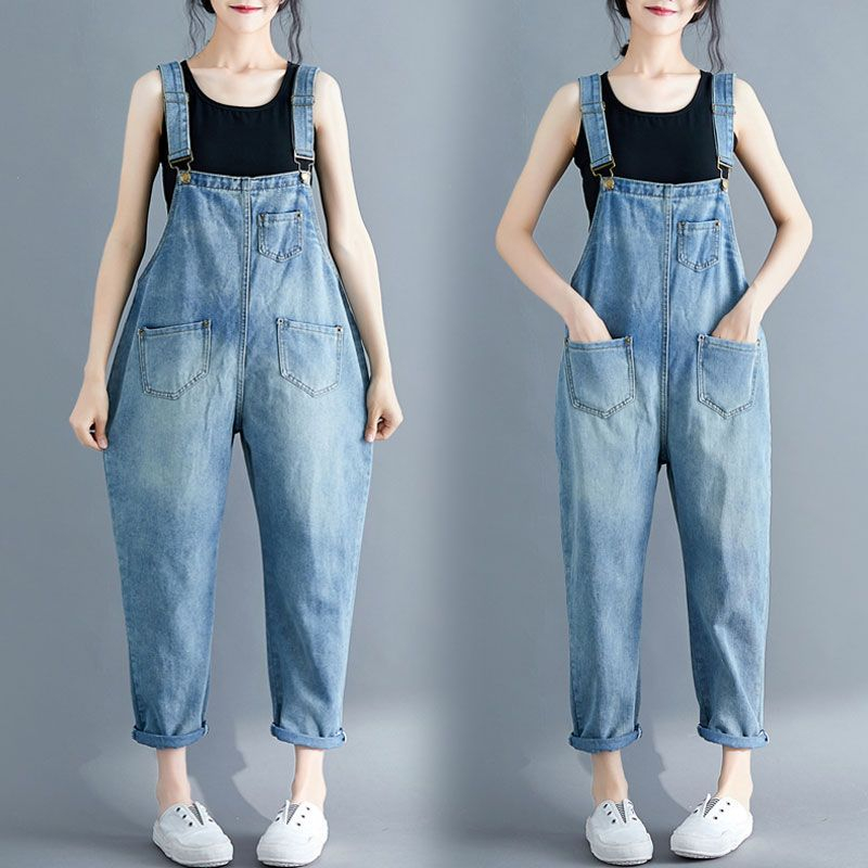 denim jumper pants