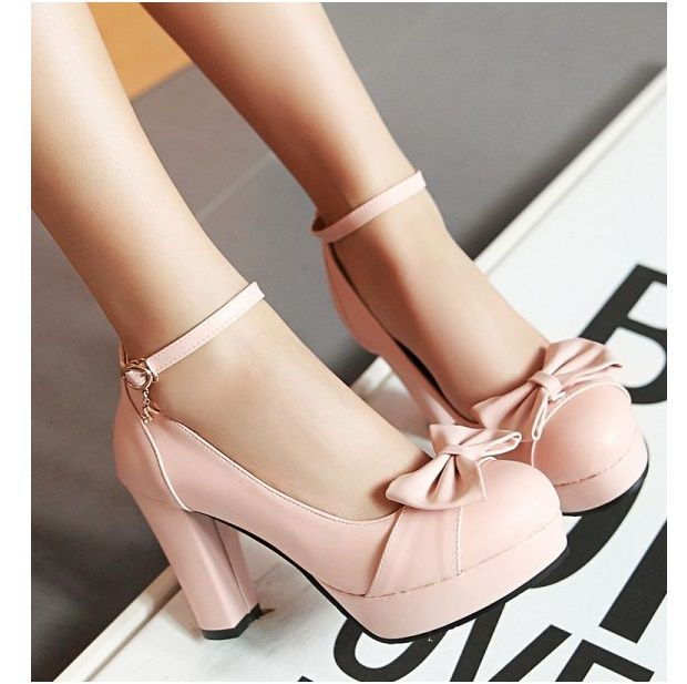 Freesia - Ankle Strap Bow Accent Platform Pumps | YesStyle