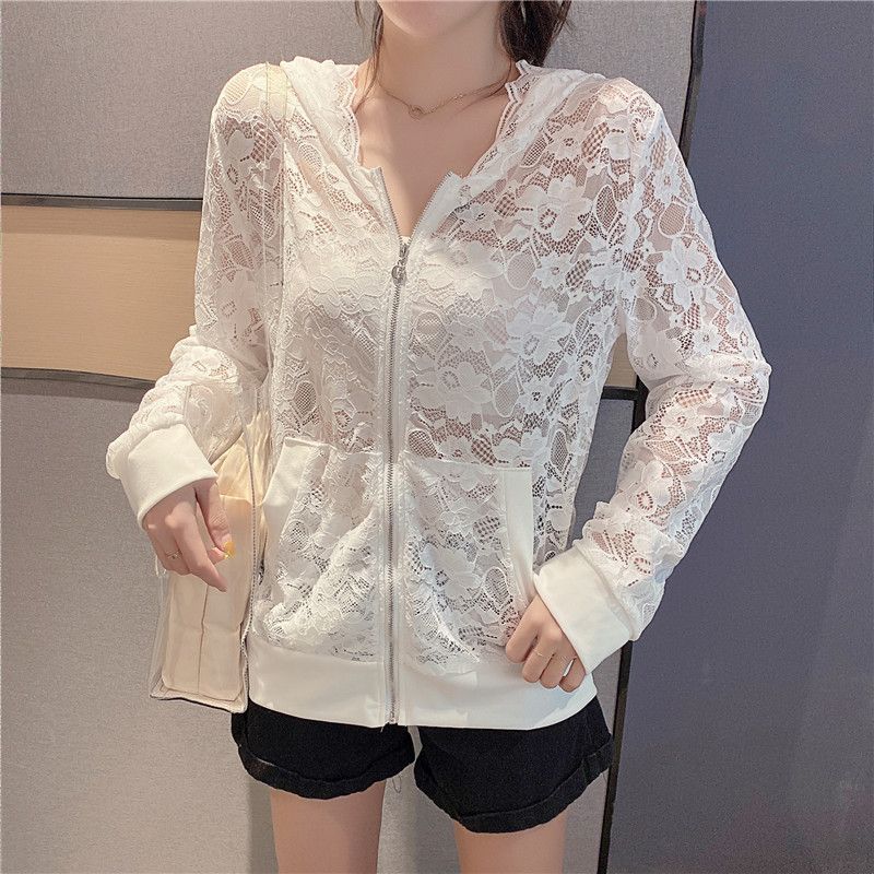 lace zip up jacket