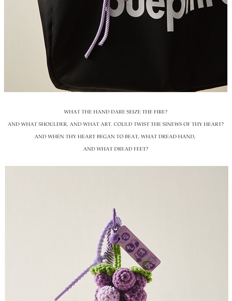 Grapes Knit Bag Charm