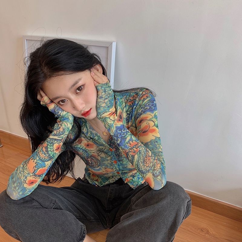 Alfie - Floral Printed Long-Sleeve Top 