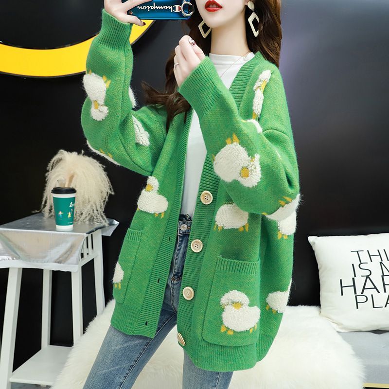 Rinaland - Sheep Embroidered Cardigan 