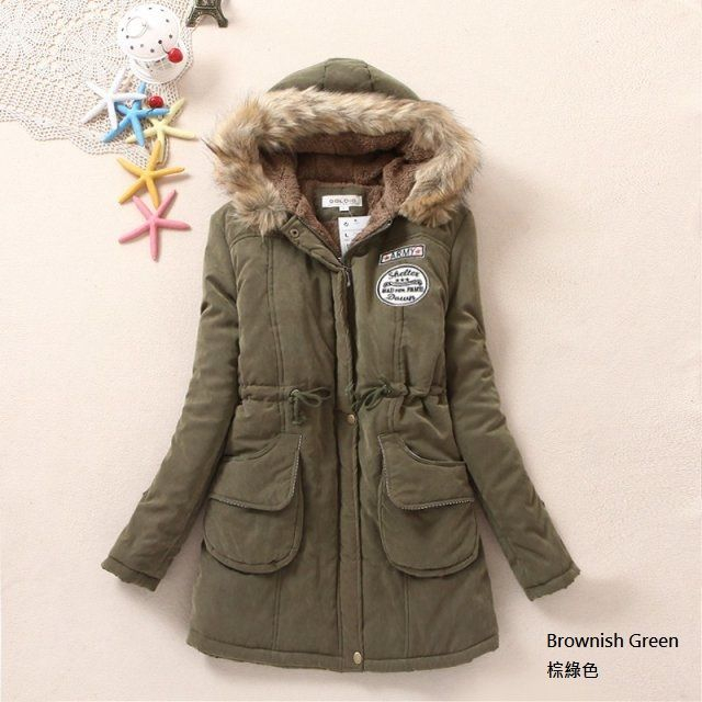 faux fur trim hooded parka