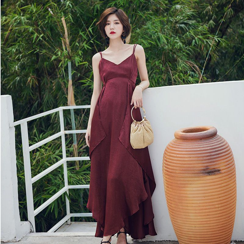 strappy chiffon dress