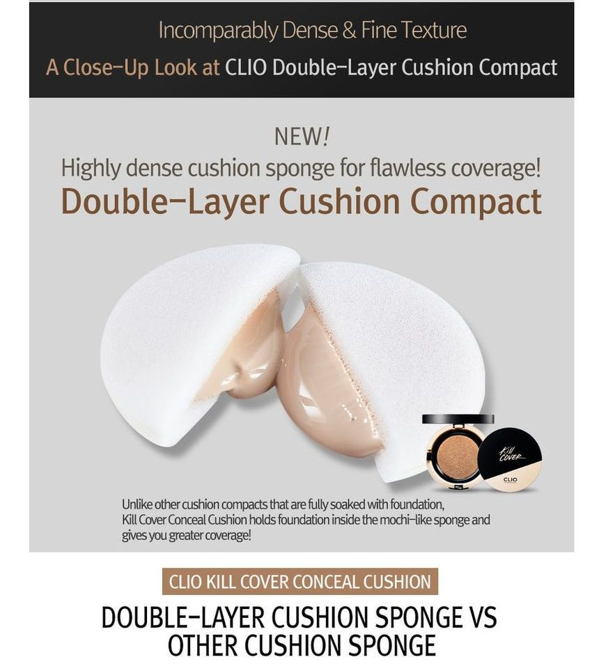 CLIO - Kill Cover Conceal Cushion Special Set With Refill (4 Colors) |  YesStyle