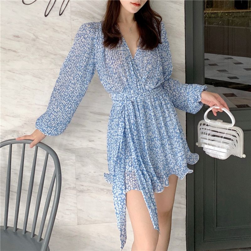 long sleeve floral playsuit