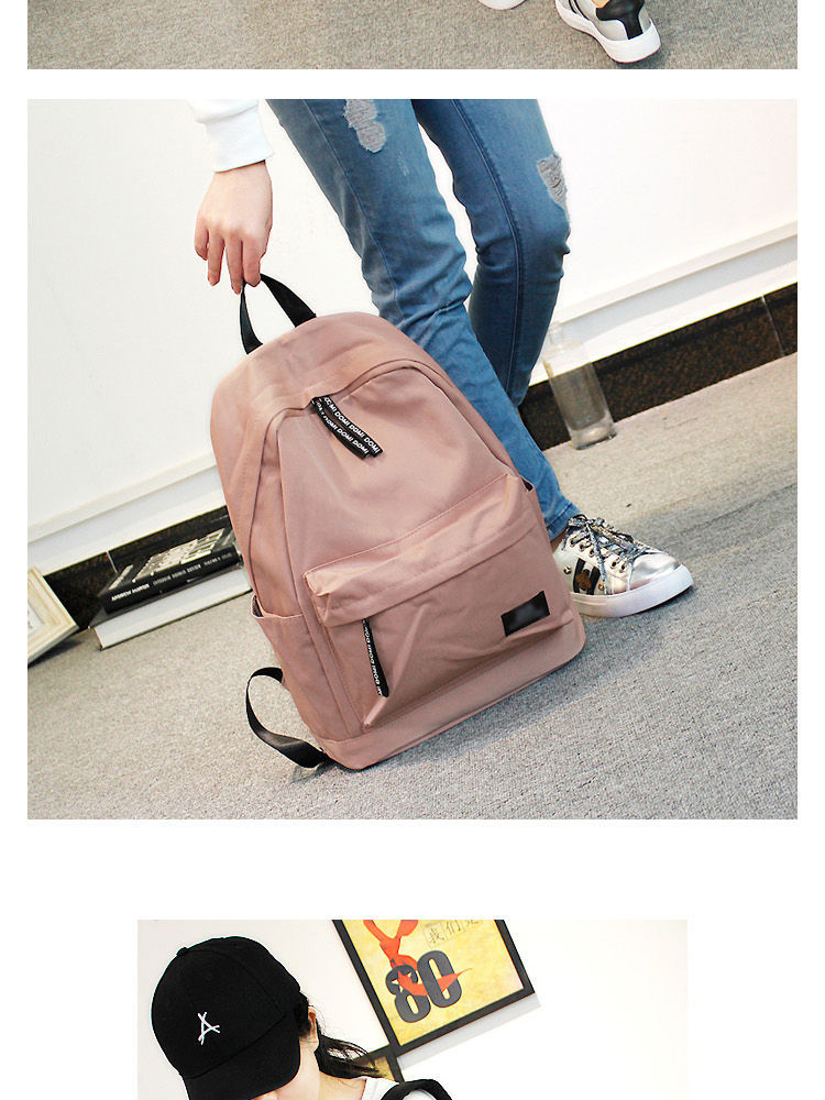 Bag Hub Plain Canvas Backpack YesStyle