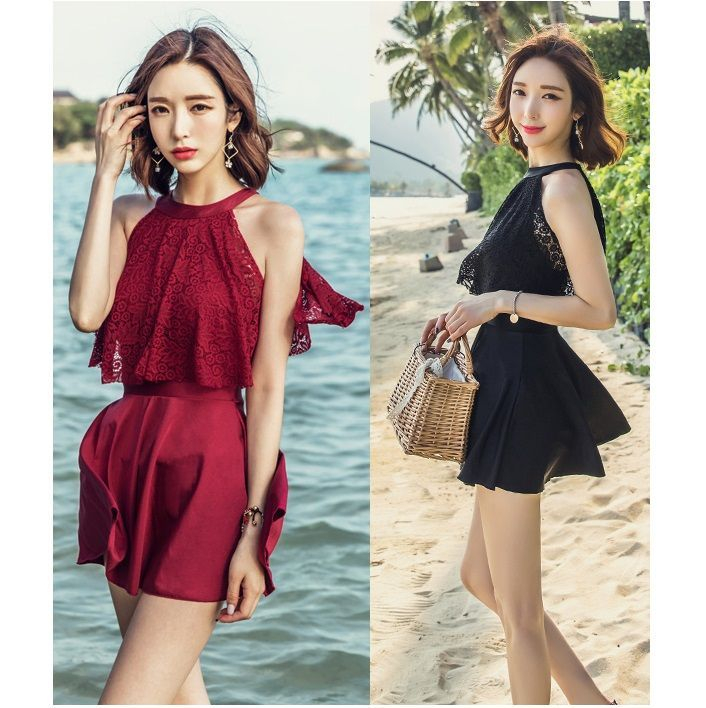 cold shoulder swimdress