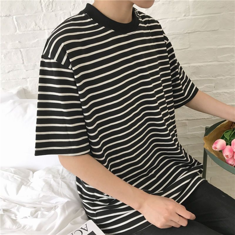 Dute Short-Sleeve Striped T-Shirt | YesStyle