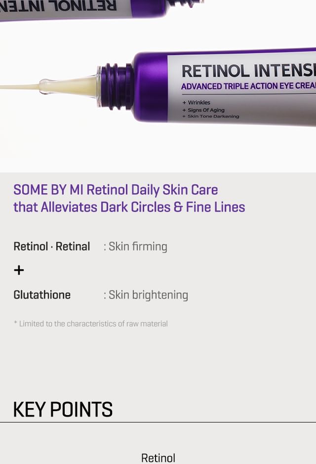  SOME BY MI 2022 Versión Retinol Intense Advanced Triple Action  Eye Cream - 1.01 oz, 1.0 fl oz - Descontinuado desde 2023 : Belleza y  Cuidado Personal