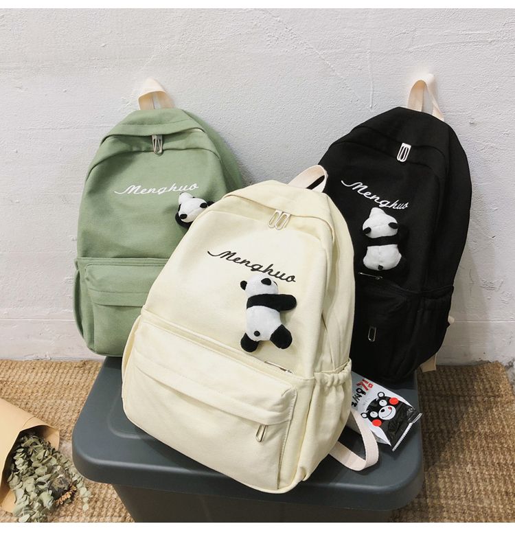 embroidered canvas backpack