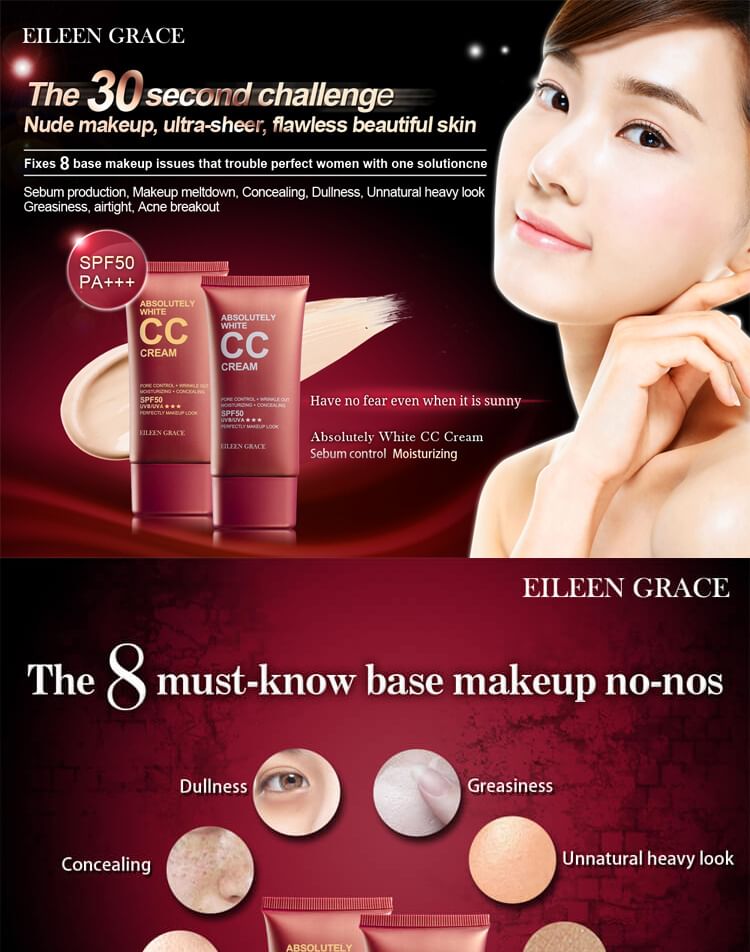 Buy EILEEN GRACE - Absolutely White CC Cream SPF 50 PA+++ in Buy EILEEN GRACE - Absolutely White CC Cream SPF 50 PA+++ in