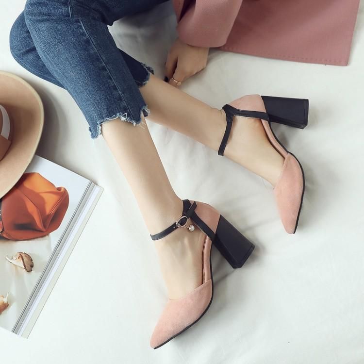 pointed block heel sandals