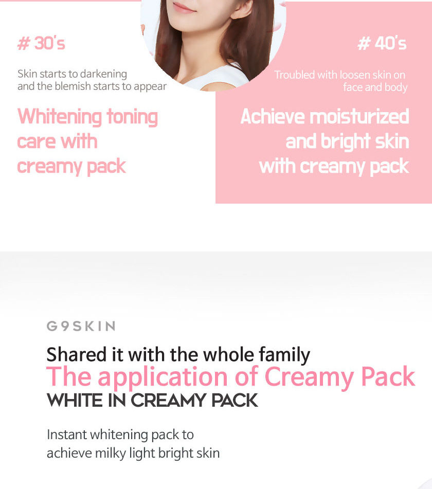 Buy G9SKIN - White In Creamy Pack 200ml in Bulk | AsianBeautyWholesale.com