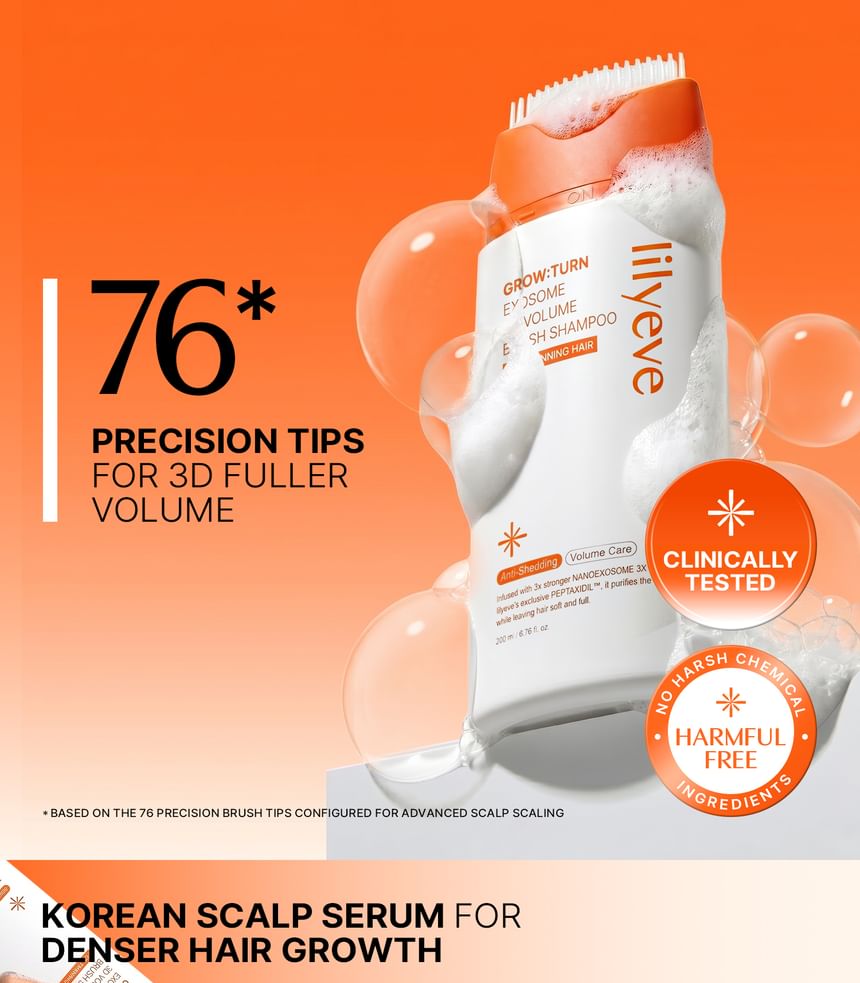 GROW:TURN EXOSOME 3D Volume Brush Shampoo 200ml | Korean Shampoo