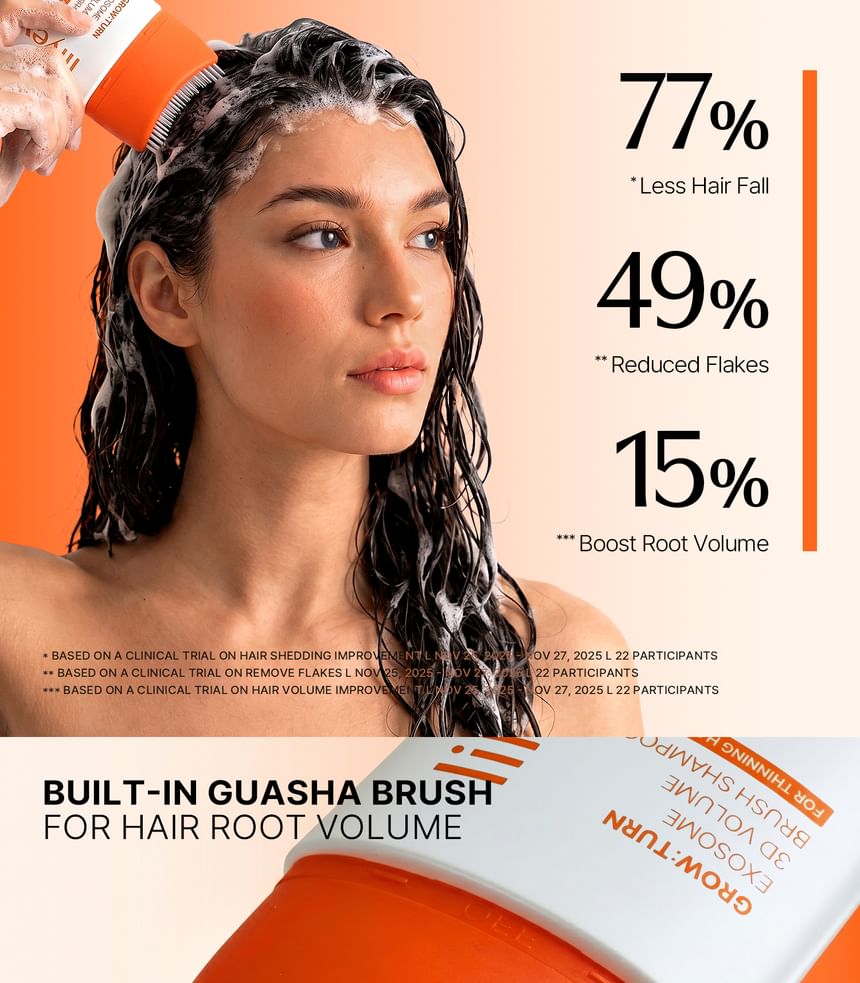 GROW:TURN EXOSOME 3D Volume Brush Shampoo 200ml | Korean Shampoo