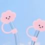 Smiley Cloud Drinking Straw Cap