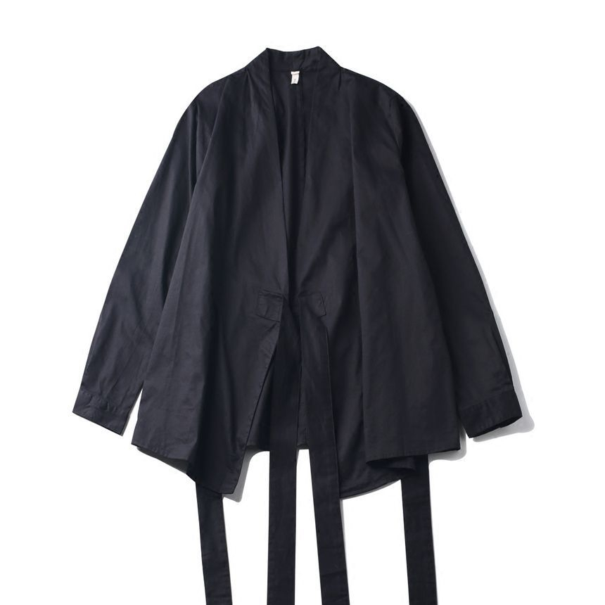 SIMPLE BLACK Plain Kimono Jacket | YesStyle