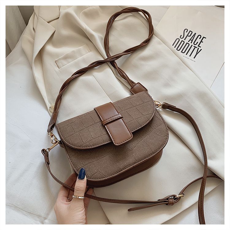 fino - 鳄鱼纹翻盖斜挎包