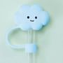 Smiley Cloud Drinking Straw Cap
