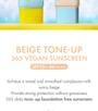 Beige Tone-Up 365 Vegan Sunscreen
