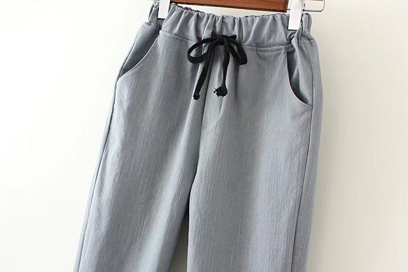 TOJI Drawstring Waist Plain Harem Pants YesStyle