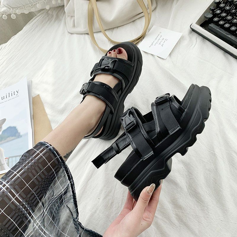 Arpeggi - Buckle Detail Ankle Strap Platform Sandals | YesStyle