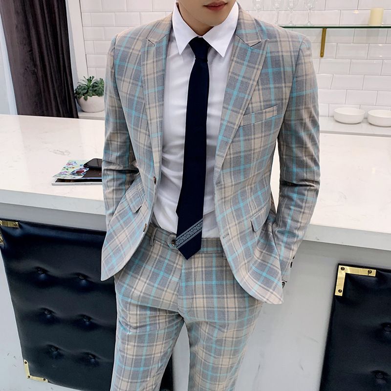 plaid blazer dress