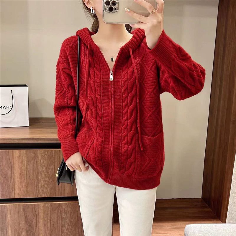 Autunno - Cable Knit Zip-Up Hoodie | YesStyle