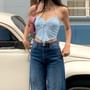 Halter Plain Drawstring Crop Top