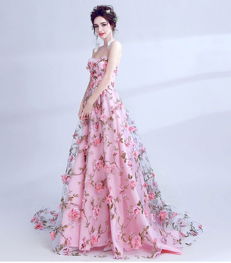 flowery formal dresses