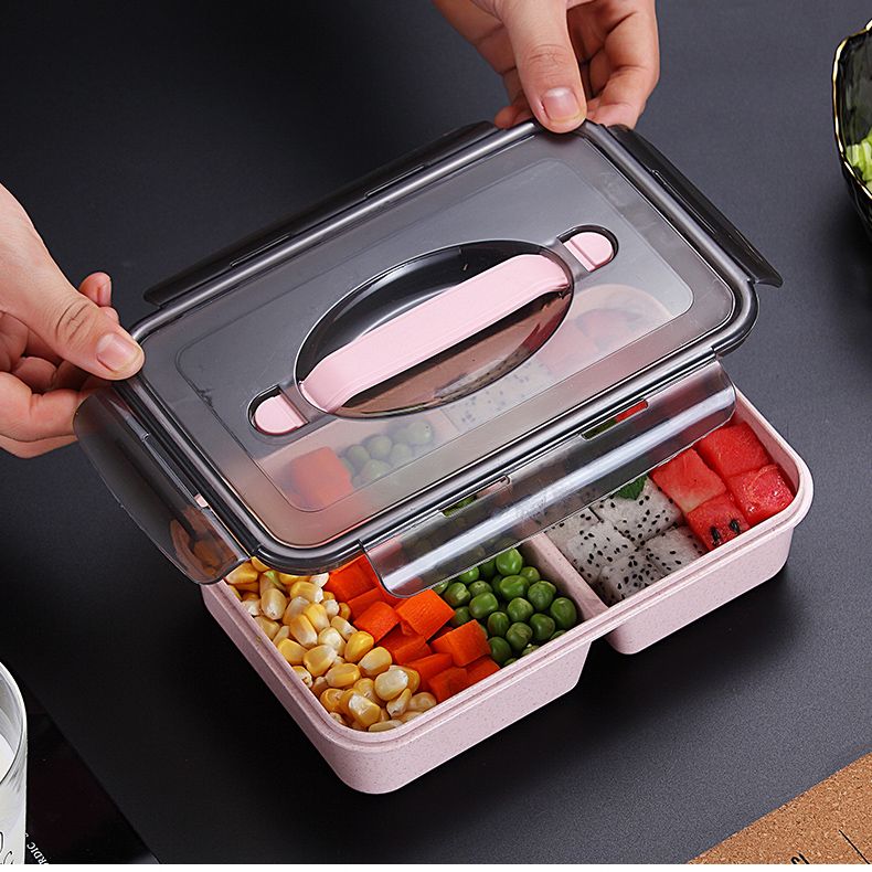 Worthbuy Plastic Divided Lunch Box YesStyle