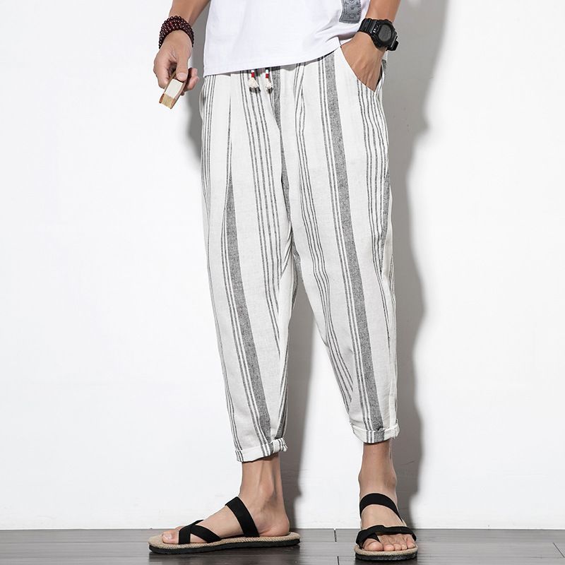 striped harem pants