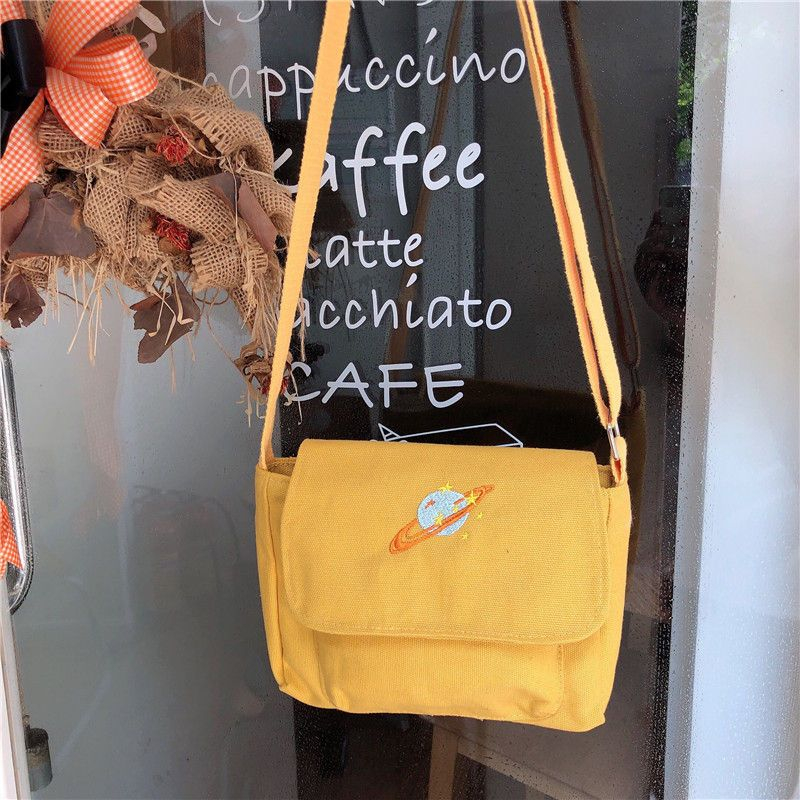 embroidered messenger bag