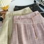 Plaid Lace Mini Skirt
