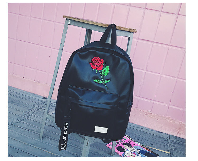 Golden Kelly Faux Leather Backpack YesStyle