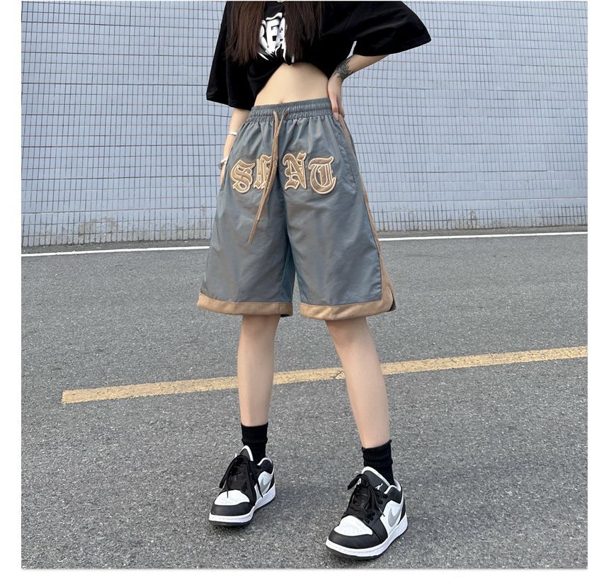 Low-Rise Drawstring Lettering Sport 