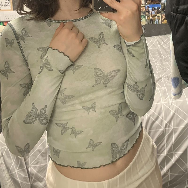 Honet - Long-Sleeve Seam-Trim Lettuce 