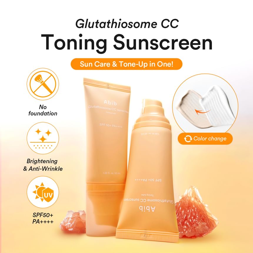 Buy Abib - Glutathiosome CC Sunscreen Toning Tube (x80) (Bulk Box) in Bulk  | AsianBeautyWholesale.com