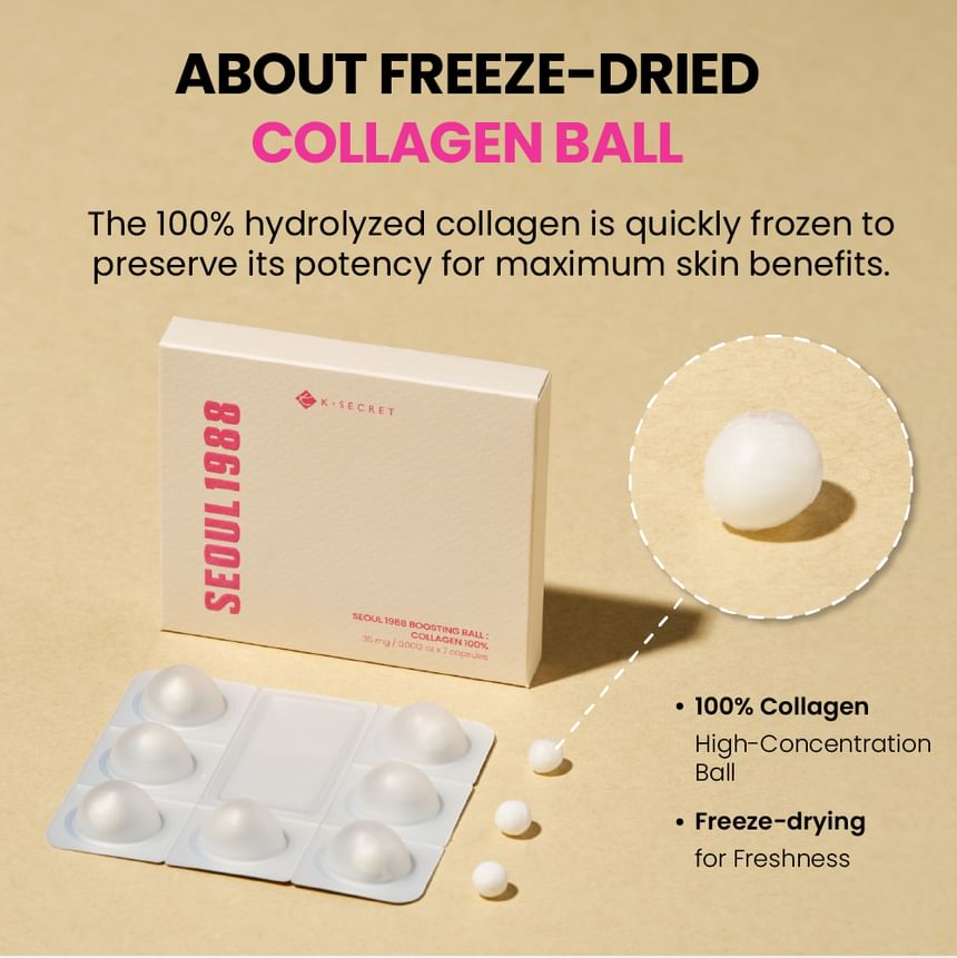 Buy KSECRET - SEOUL 1988 Boosting Ball : Collagen 100% (x80) (Bulk Box) in Bulk | AsianBeautyWholesale.com