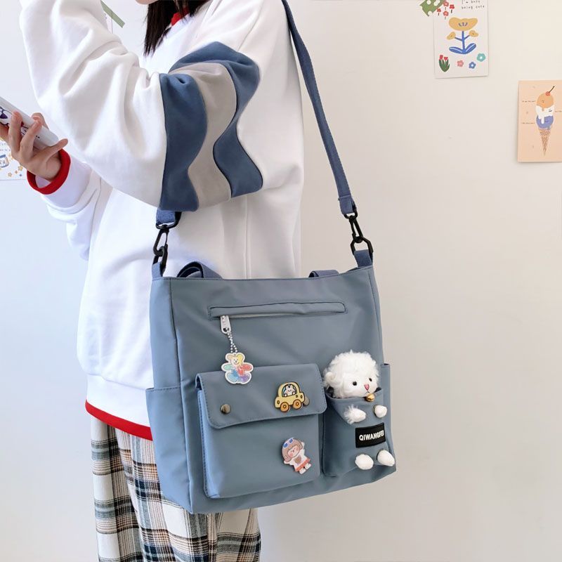 Little Days - Tote Bag with Brooches, Bag Charm and Plush Animal | YesStyle