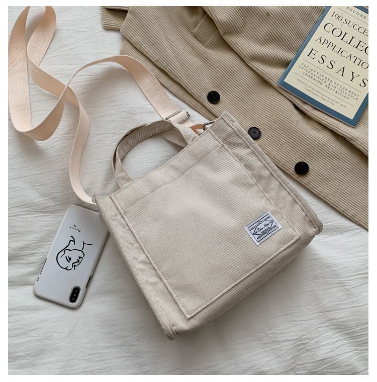 BAGuette Corduroy Crossbody Tote Bag YesStyle