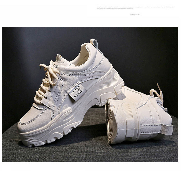 Shanhoo Faux-Leather Platform Sneakers | YesStyle
