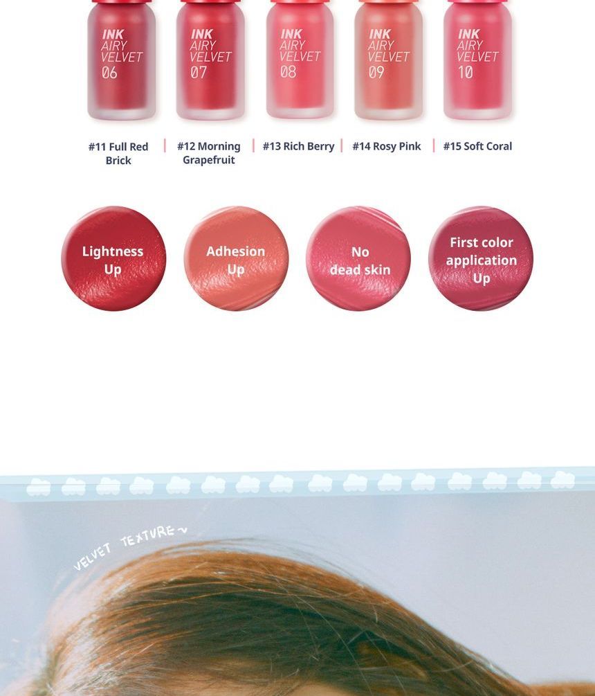 Peripera Ink Airy Velvet Ad 15 Colors Yesstyle