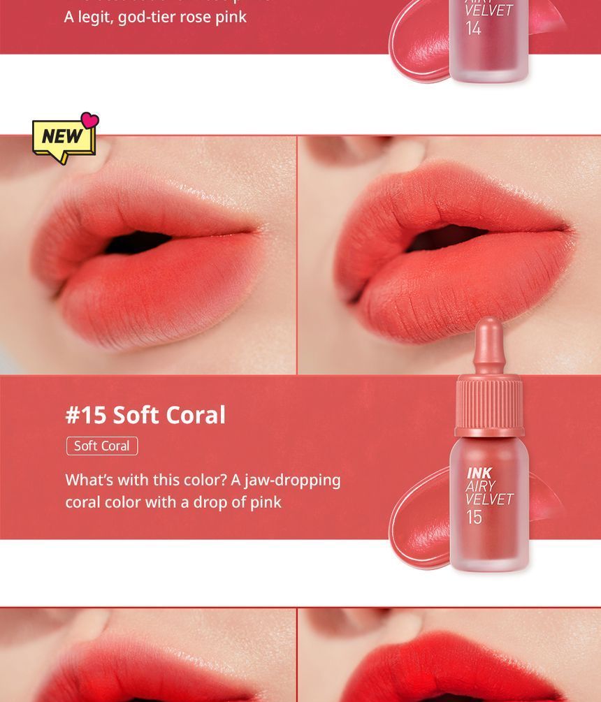 Peripera Ink Airy Velvet Ad 15 Colors Yesstyle