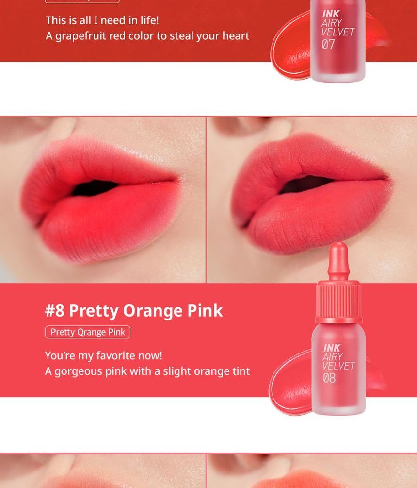 Peripera Tinte De Labios Ink Airy Velvet Ad 15 Colores Yesstyle