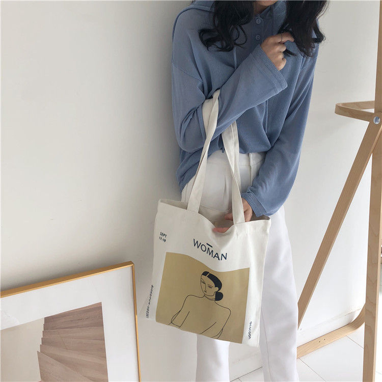 Milha Printed Canvas Tote Bag | YesStyle